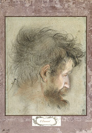 פֿרעדעריקאָ באַראָטשי, " קאָפּ פֿון אַ מאַן מיט אַ באָרד" , 1588