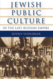 Jeffrey Veidlinger,  Jewish Public Culture in the Late Russian Empire,  Bloomington: Indiana  University Press, 2009.