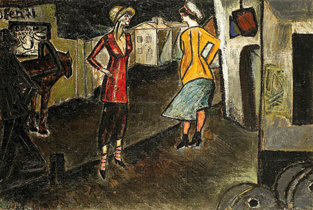 ישׂראל מעקסין, "אַ טרעפֿונג בײַ נאַכט", 1916