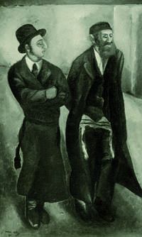  "פֿון שטיבל" — מאָלערײַ פֿון מאַנע קאַץ, 1924 